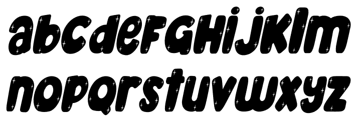 Mahoney Twinkle Higher Tilted Font LOWERCASE