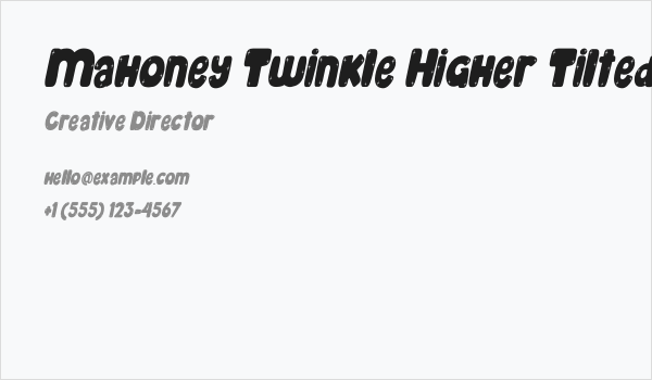 Mahoney Twinkle Higher Tilted Business Card