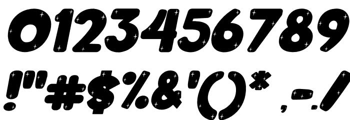 Mahoney Twinkle Tilted Font OTHER CHARS