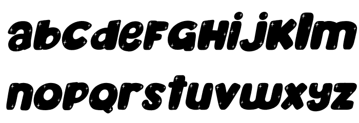 Mahoney Twinkle Tilted Font LOWERCASE
