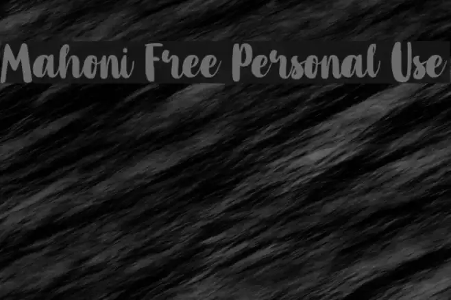Mahoni Free Personal Use Example 2