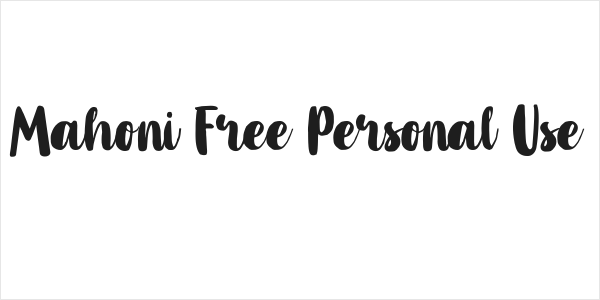 Mahoni Free Personal Use Logo