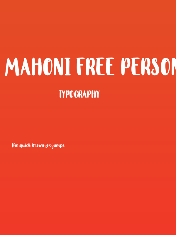 Mahoni Free Personal Use Poster