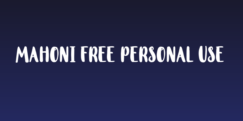 Mahoni Free Personal Use Social Header