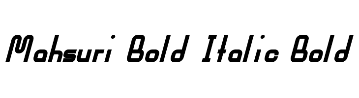 Mahsuri Bold Italic Bold Font