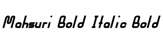 Mahsuri Bold Italic Bold  font caratteri gratis