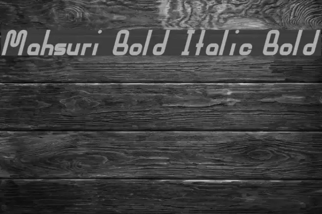 Mahsuri Bold Italic Bold Font examples