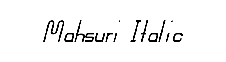 Mahsuri Italic  لخطوط تنزيل