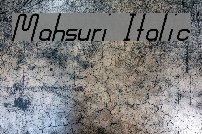 Mahsuri Italic Font examples