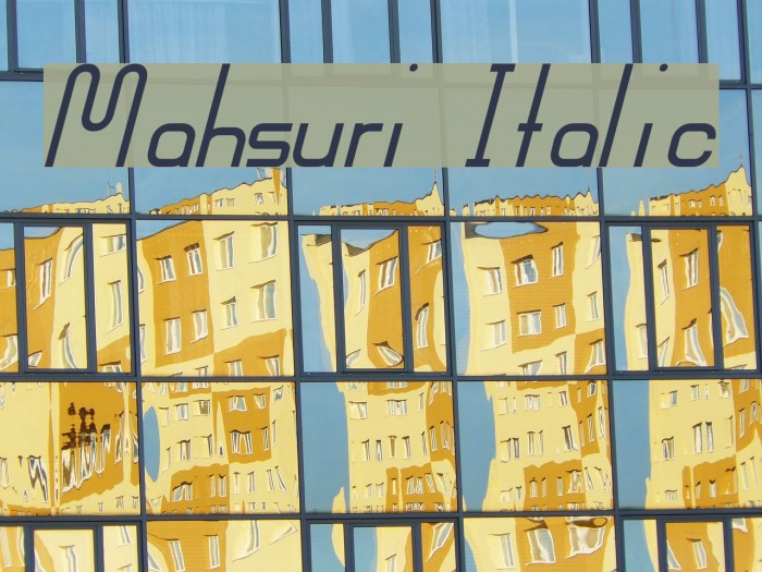 Mahsuri Italic Font examples