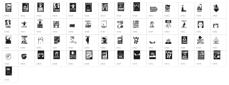 Mai1968 Regular Character Map