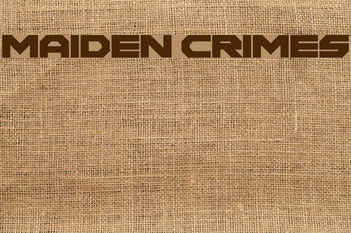 Maiden Crimes Font examples