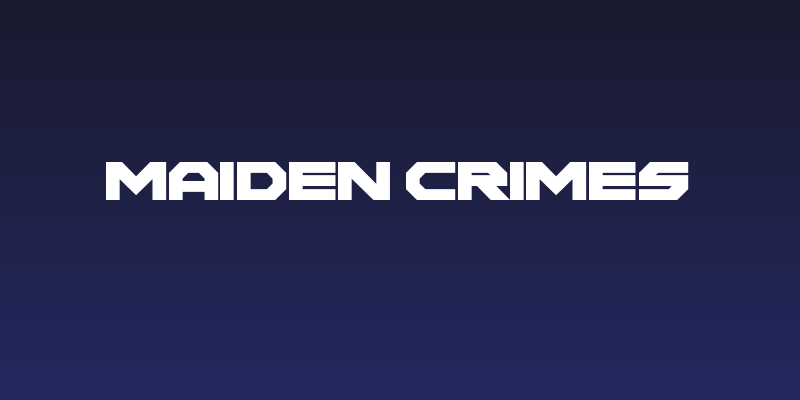 Maiden Crimes Social Header