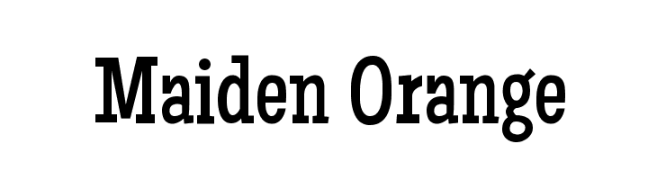 Maiden Orange Font