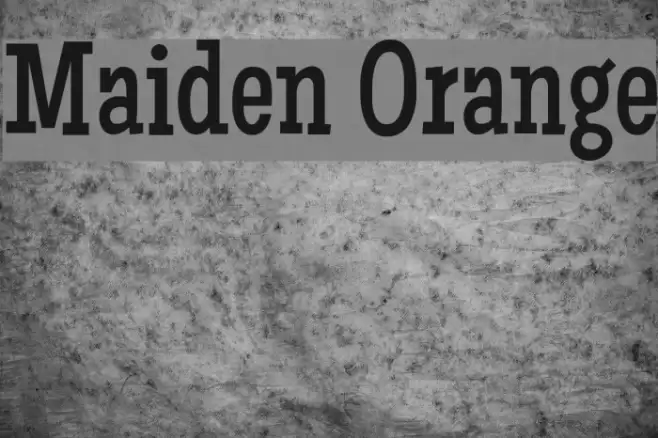 Maiden Orange Font examples