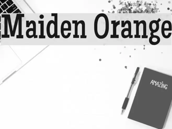 Maiden Orange Font examples