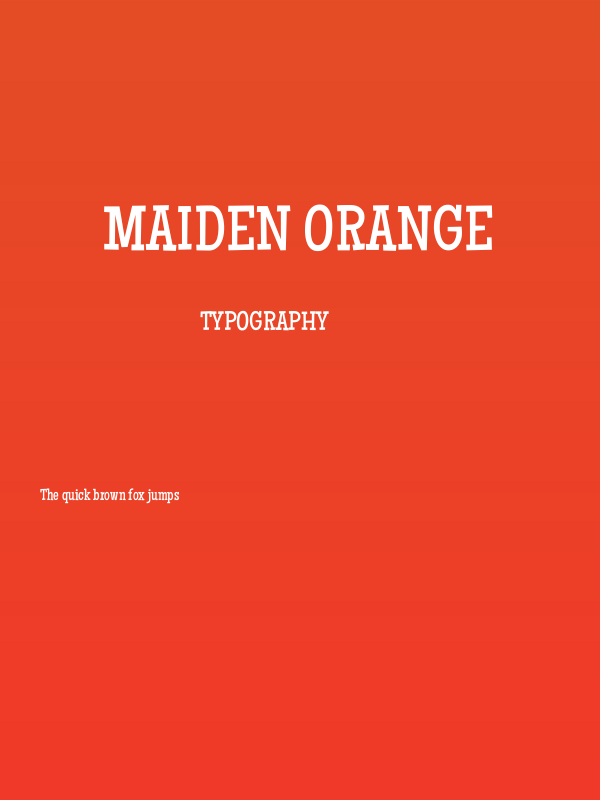 Maiden Orange Poster