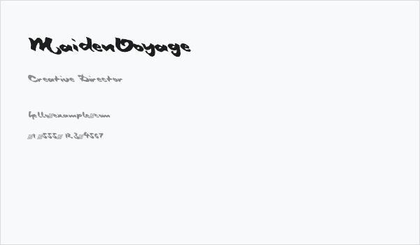 MaidenVoyage Business Card