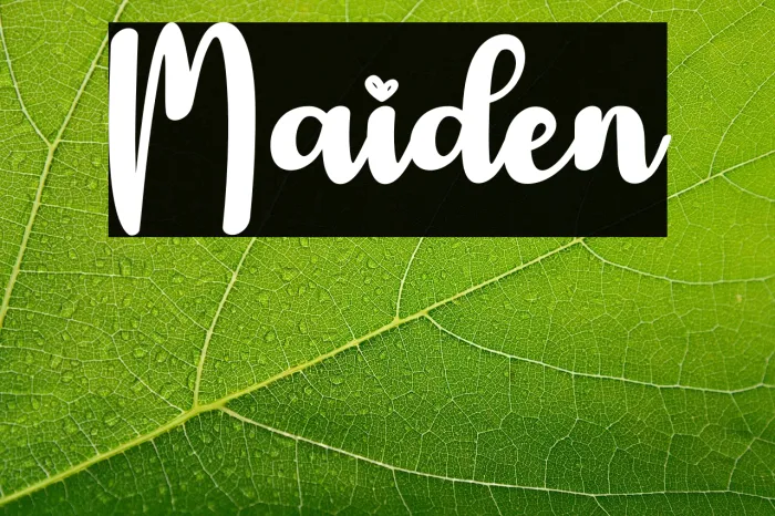 Maiden Example 3