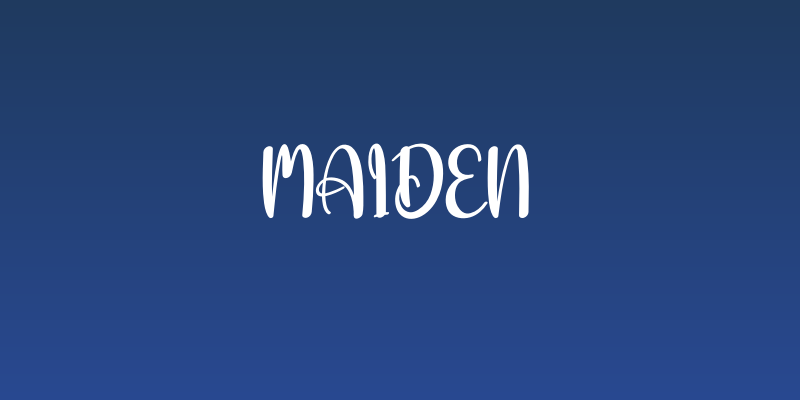 Maiden Social Header