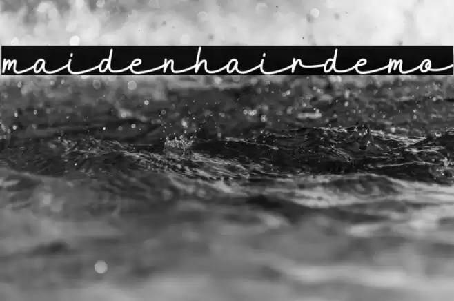 Maidenhair-DEMO Font examples