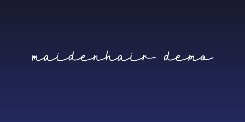 Maidenhair-DEMO Social Header