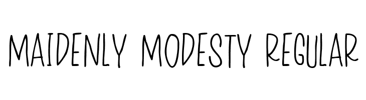 Maidenly Modesty Regular  Frei Schriftart Herunterladen