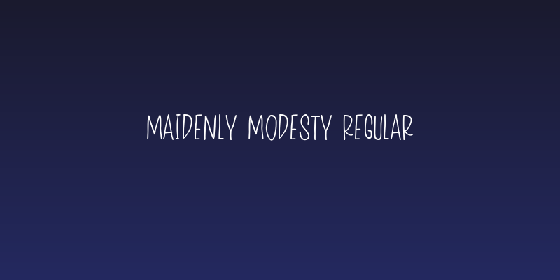 Maidenly Modesty Regular Social Header