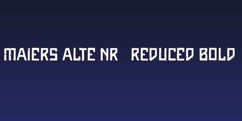 Maiers Alte Nr.8 Reduced Bold Social Header