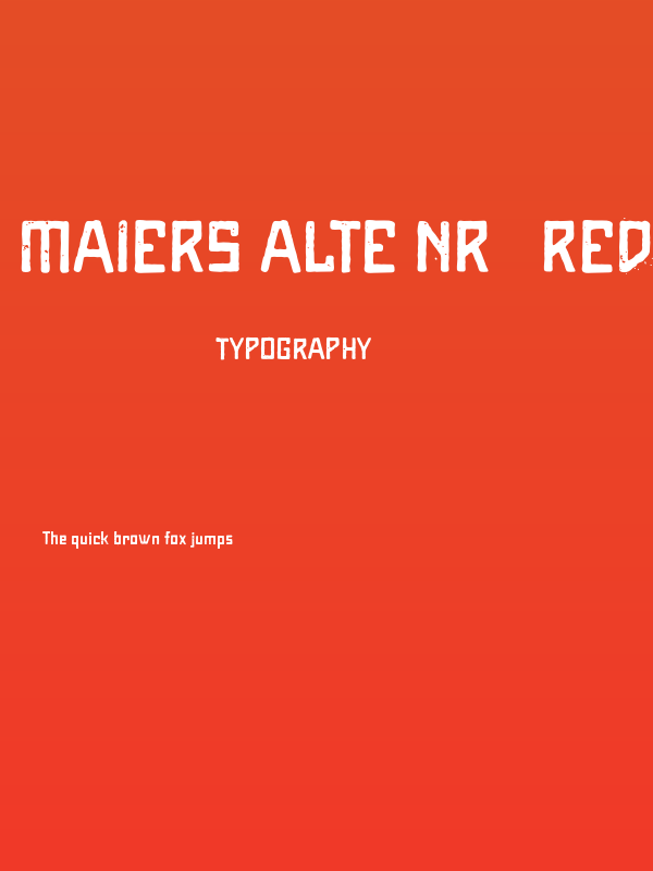 Maiers Alte Nr.8 Reduced Bold Poster