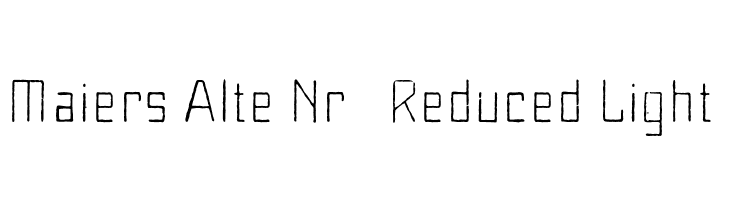 Maiers Alte Nr.8 Reduced Light  免费字体下载