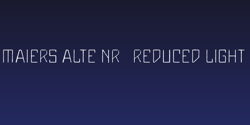 Maiers Alte Nr.8 Reduced Light Social Header