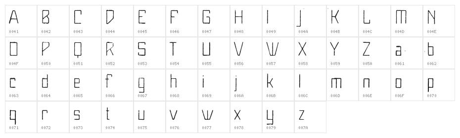 Maiers Alte Nr.8 Reduced Light Character Map