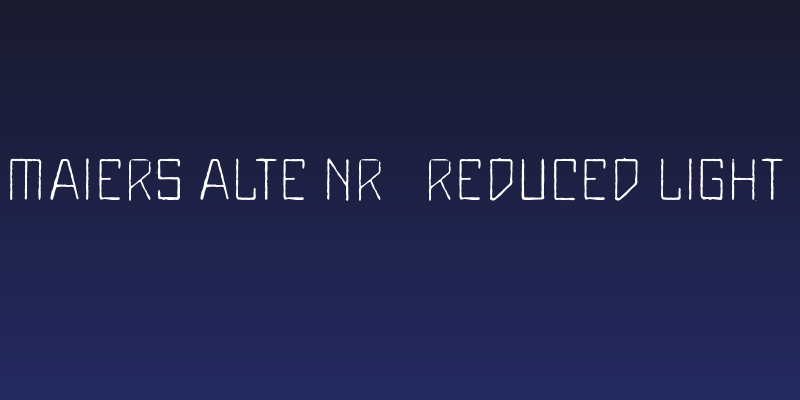 Maiers Alte Nr.8 Reduced Light Social Header