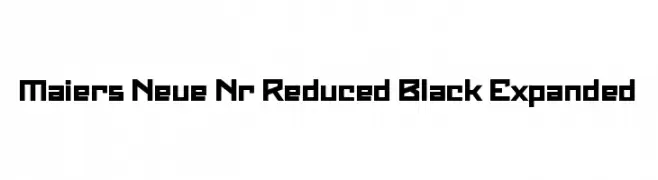 Maiers Neue Nr.8 Reduced Black Expanded  Descarca Fonturi Gratis