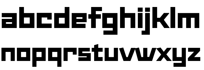 Maiers Neue Nr.8 Reduced Black Expanded Font LOWERCASE