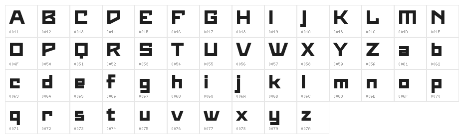 Maiers Neue Nr.8 Reduced Black Expanded Character Map