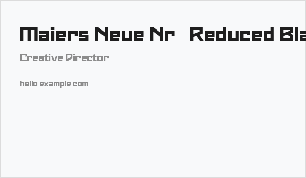 Maiers Neue Nr.8 Reduced Black Expanded Business Card