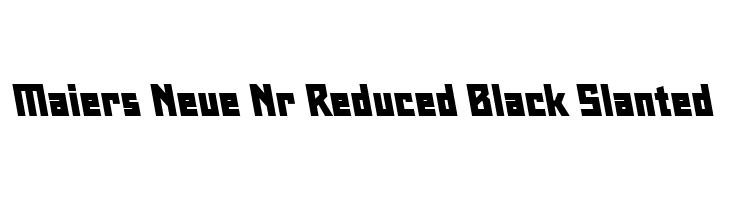 Maiers Neue Nr.8 Reduced Black Slanted  नि: शुल्क फ़ॉन्ट्स डाउनलोड