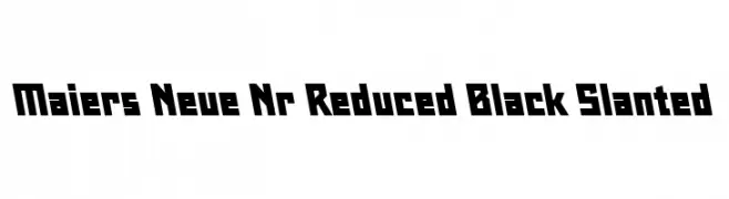 Maiers Neue Nr.8 Reduced Black Slanted  Descarca Fonturi Gratis
