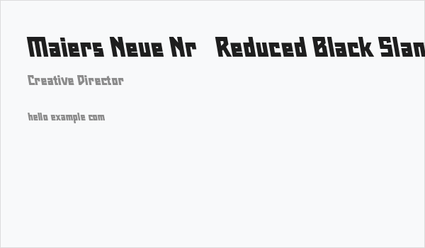 Maiers Neue Nr.8 Reduced Black Slanted Business Card