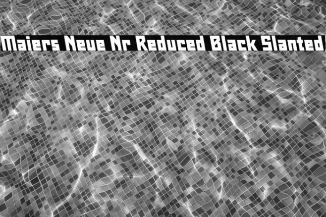 Maiers Neue Nr.8 Reduced Black Slanted Font examples