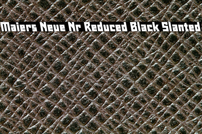 Maiers Neue Nr.8 Reduced Black Slanted Example 2