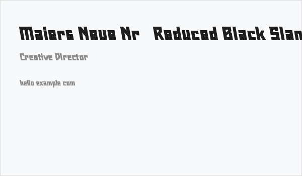 Maiers Neue Nr.8 Reduced Black Slanted Business Card