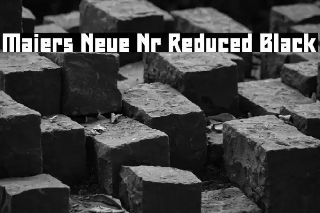 Maiers Neue Nr.8 Reduced Black Font examples