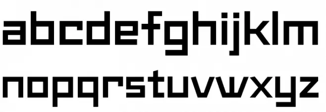 Maiers Neue Nr.8 Reduced Bold Expanded Font LOWERCASE