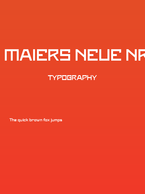Maiers Neue Nr.8 Reduced Bold Expanded Poster