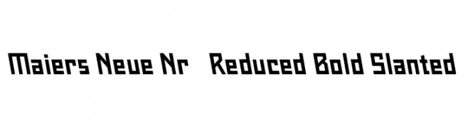 Maiers Neue Nr.8 Reduced Bold Slanted  font caratteri gratis