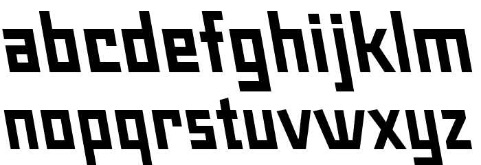 Maiers Neue Nr.8 Reduced Bold Slanted Font LOWERCASE