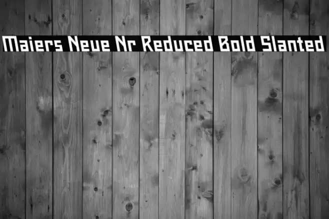 Maiers Neue Nr.8 Reduced Bold Slanted Font examples